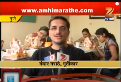 It's on the TV news! - Ganapati Idol Making Course